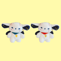 Porte-clés animal chat blanc en peluche personnalisé de haute qualité cadeau de Noël beaux jouets en peluche