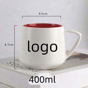 Mug en céramique minimaliste - Tasse à eau de bureau personnalisée avec logo imprimé pour cadeaux d'entreprise d'hôtel et promotion quotidienne - Cadeau léger - Product Image 3