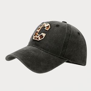 Nueva Gorra de Béisbol Retro de Moda para Mujer, con Estampado de Letras de Amor y Leopardo, Gorra Deportiva Negra - Product Image 4