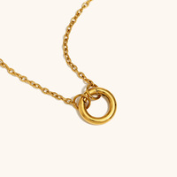 Collier à fermoir à ressort Landy Chain pour la création de bijoux DIY, en acier inoxydable plaqué or 18 carats, pour les fêtes