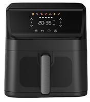 Friteuse à air intelligente 6,5 L, sans huile, avec fenêtre de visualisation, personnalisable, four électrique multifonctionnel pour la maison
