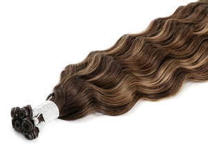 Extensioni <span class=keywords><strong>per</strong></span> <span class=keywords><strong>capelli</strong></span> umani Genius Weft 100% Remy, a doppia tessitura, con punte più spesse, invisibili, morbide, lisce, ondulate, ricce, <span class=keywords><strong>per</strong></span> uso professionale da donna - Product Image 4