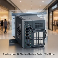 Computadora Industrial de Montaje en Pared Intel Core I7 14.ª Generación PCIe 5.0 X16 3x GbE LAN Ranura para Módulo WiFi 4G/5G 0-50 ° CE/FCC de amplio rango de temperatura