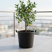 Pot de fleurs en PP léger et durable de haute qualité, style moderne et minimaliste, pour jardin extérieur, avec drainage, grande capacité