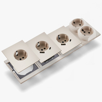 Interruptores y Enchufes de Pared WESA, Enchufe Doble Europeo con USB Tipo C, Enchufe Múltiple para Pared, Combinación Libre, Diseño Moderno de Lujo