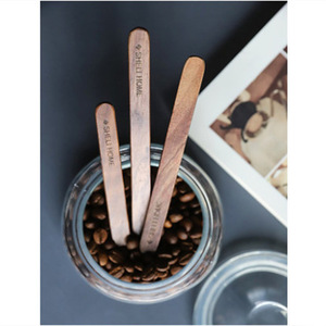 Sheli Home Wooden <b>Coffee</b> Stirrers Long Handle Flat Solid Color <b>Spoon</b> For <b>Coffee</b> Tea Dessert Stirring - Product Image 3