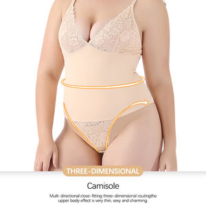 Corsé de talla grande Sexy con cuello en V Shapewear Lift Jumpsuit Summer Lace Waist Camisade Lencería para mujer - Product Image 3