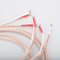 Câble de haut-parleur audiophile en cuivre monocristallin 12TC à 24 brins pour la connexion d'amplificateurs audio avec bi-câblage