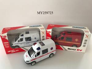 1:32 échelle modèle ville <span class=keywords><strong>ambulance</strong></span> voiture de police camion de pompiers véhicule moulé sous pression modèle van transport voiture jouets - Product Image 2