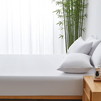 Parure de draps 100 % fibre de bambou rafraîchissante et douce pour la peau, taille complète, drap-housse à poches profondes, doux et respirant, avec taie d'oreiller facile à installer