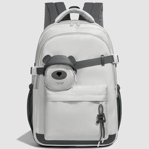 Sac à dos vintage imperméable, nouvelle mode, pour activités de plein air, sport, voyage, en nylon, patchwork, couleurs contrastées, sac d'étudiant - Product Image 5