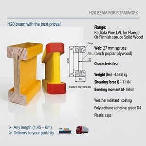 Poutre en bois H20 imperméable pour coffrage en <span class=keywords><strong>béton</strong></span>, fabriquée en Chine - Product Image 2
