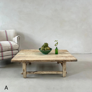 Large Antique <b>Wooden</b> Coffee <b>Table</b> <b>Rustic</b> Handcrafted Center <b>Table</b> Traditional Living Room Furniture Reclaimed Wood Design - Product Image 1