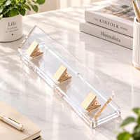 Perforateur en acrylique transparent personnalisé, perforateur en acrylique standard à 3 trous, perforateur de papier transparent rose gold
