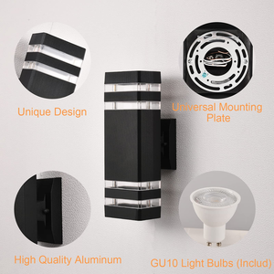 Lámpara de Pared Moderna IP65 para Interiores y Exteriores, Aplique de Pared para Jardín, Hotel o Villa, Resistente al Agua, Fabricada en ABS - Product Image 2
