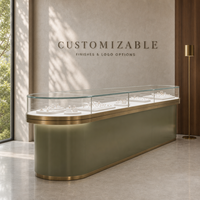 Holz-Schmuckschrank mit Diamanten-Vitrine und LED-Beleuchtung für Schmuckgeschäfte, Großhandel und Einzelhandel