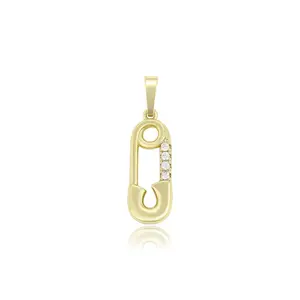 A00904785 xuping jewelry personalized creative design cool paper clip buckle diamond 14k gold-plated pendant