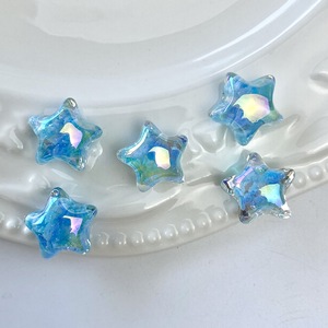 Perles en résine électroplaquées UV en forme de pentagramme, phosphorescentes, avec trou traversant, pour le bricolage - Product Image 6