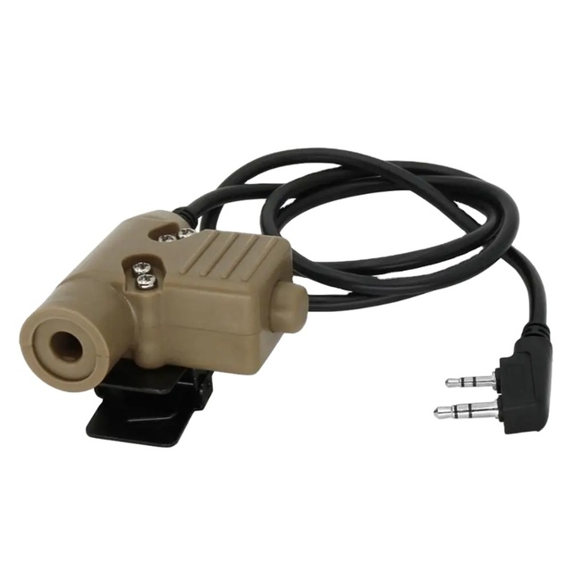 TS TAC -SKY U94 PTT Tactical Accessories Hunting Sport Shooting Tactical Headset PTT Adapter for Kenwood Plug Walkie Talkie