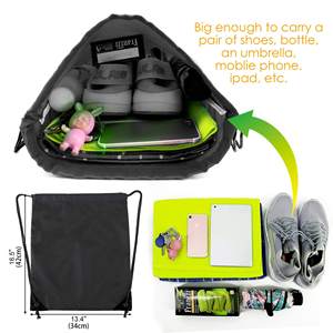 Hot Sale Waterproof New Plastic <b>Drawstring</b> Bag With Rope Customize Logo Wholesale Sports <b>Backpack</b> - Product Image 3