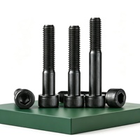 Vis à tête cylindrique à six pans creux en acier au carbone, oxyde noir, grade 12.9, DIN912 M1.4 / M4, de l'usine Yaente