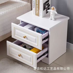 Wooden bedside table, cross-border creative home bedroom <b>small</b> bedside storage <b>cabinet</b>, solid wood multi-layer simple storage - Product Image 3