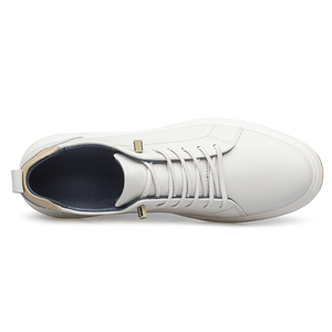 Chaussures de skate pour hommes, mocassins, baskets, chaussures de skate à lacets en <span class=keywords><strong>cuir</strong></span>, <span class=keywords><strong>basses</strong></span>, à enfiler, rehaussantes, à semelle épaisse et plateforme - Product Image 4