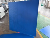 Plaque en plastique ondulé bleu creux, imperméable et anti-rayures, en Corflute, pour la protection des surfaces de tuyaux et comme doublure d'emballage