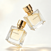 Échantillons Gratuits – Nouveau Design Rose Clair – Flacon de Parfum en Verre 50ml 100ml avec Bouchon Pompe Transparent et Emballage Cosmétique avec Couvercle
