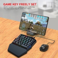 Penjualan laris Keyboard Led Gaming mekanik Mini tunggal dan Mouse Kit Gamer Kombo K99 PU-BG Keypad Game dan Mouse