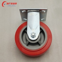 Roues pivotantes en polyuréthane industriel Carsun, roulettes robustes de 4 à 8 pouces, roues de chariot pivotantes avec frein, axe de 40 mm, garantie 1 an