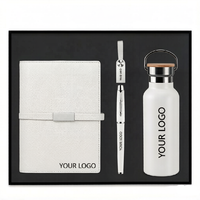 Produit Tendance 2026 : Coffret Cadeau d'Entreprise Personnalisé – Gobelet Isotherme en Acier Inoxydable et Cuir PU, Clé USB, Stylo – Impression UV