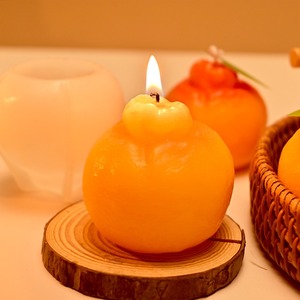 Mum yapımı mum kalıpları için toptan 3D şekil turuncu silikon kalıp - Product Image 4