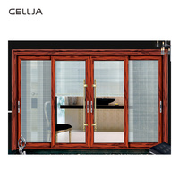 Porte intérieure moderne en acier inoxydable design en alliage d'aluminium plat verre dépoli horizontal insonorisé chambre porte moustiquaire