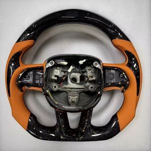 Volant sport en carbone forgé avec LED et surpiqûres, conçu pour les modèles sport <span class=keywords><strong>Dodge</strong></span> <span class=keywords><strong>Challenger</strong></span> SRT <span class=keywords><strong>RT</strong></span> M6 X4 1 Series X3 M2 - Product Image 6