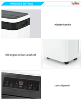 Déshumidificateur d'air sec 220v 12L Israël Déshumidificateur domestique rechargeable Mini pour serre