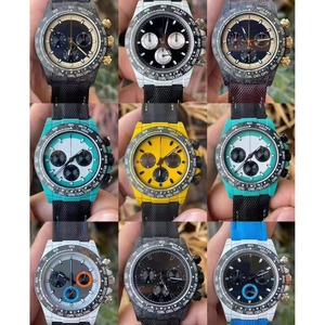 Montre mécanique Drioshipping DIW avec mouvement 4130 personnalisé, cadran en fibre de carbone, montre de luxe pour homme - Product Image 2