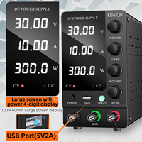 Alimentation électrique variable régulée KUAIQU SPS-C3010 30V 10A 300W, alimentation à courant continu réglable en tension et en courant