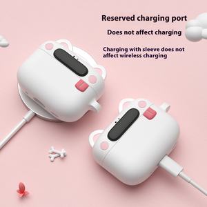 Diseño creativo <span class=keywords><strong>de</strong></span> perro <span class=keywords><strong>de</strong></span> <span class=keywords><strong>boca</strong></span> grande para AirPods <span class=keywords><strong>3</strong></span> y Pro 2 funda protectora hecha <span class=keywords><strong>de</strong></span> silicona duradera - Product Image 3