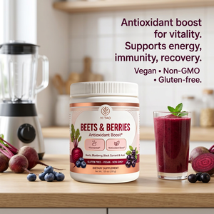 OEM/ODM Polvo de Remolacha y Bayas Fermentadas, Antioxidante, Aumenta la Energía, Refuerza la Inmunidad, Vegano, Sin Gluten, Suplemento Dietético - Product Image 3