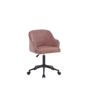 Sedia ergonomica da ufficio in velluto con struttura nera in metallo con Base girevole in stile Nordice di alta qualità