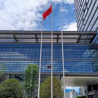 Mât de drapeau conique en acier inoxydable sur mesure pour la décoration extérieure commerciale et paysagère