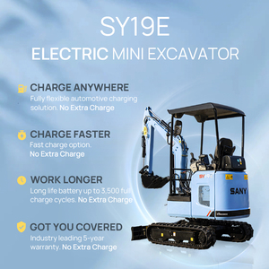 Mini-excavatrice à batterie SY19E pour le travail du sol, le levage de sacs d'aliments et la terrassement - En vente - Product Image 4