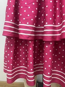Nuovo Abito Estivo da Donna Vintage <span class=keywords><strong>a</strong></span> Doppio Strato con Bretelle, Sottogonna Ampia, Lunghezza Media, Sfondo Rosso Rosa e <span class=keywords><strong>Pois</strong></span> Bianchi, con Fiocco in Vita - Product Image 6