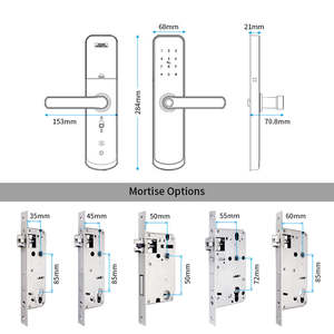 YOUHE A260 Cerradura de puerta de huella digital inteligente con Wifi digital electrónica resistente al agua de doble cara - Product Image 4