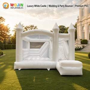 Château gonflable de luxe blanc pour mariage, structure de fête gonflable en PVC premium pour événements - Product Image 1