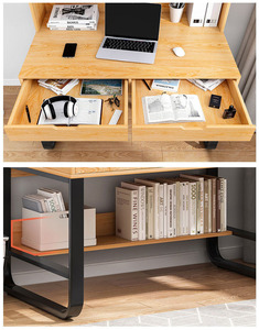 <span class=keywords><strong>Scrivania</strong></span> per Lavoro da <span class=keywords><strong>Casa</strong></span> con Ripiani Portaoggetti, <span class=keywords><strong>Scrivania</strong></span> Intelligente Moderna per Postazione di Lavoro Domestica - Product Image 5