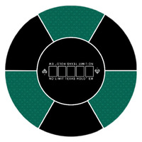 Table de casino professionnelle à 10 joueurs Tapis de jeu Table de poker Texas Hold'em pliante personnalisée