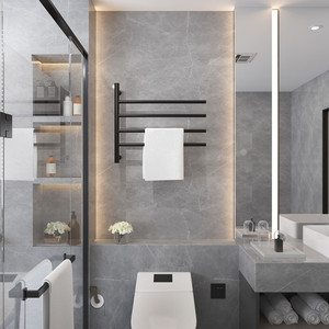 <span class=keywords><strong>Toallero</strong></span> Eléctrico Multifuncional de Acero Inoxidable, Montado en la Pared, para Baño - Product Image 4