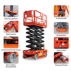 Plateforme élévatrice compacte à ciseaux de 12 m, capacité 500 kg, autopropulsée à batterie, pour équipement de levage - Product Image 6